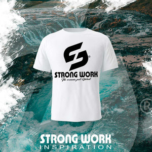 STRONG WORK SPORTSWEAR - STRONG WORK SHORT SLEEVE T-SHIRT IN ORGANIC COTTON "TO BE CONTINUED" FOR MEN
