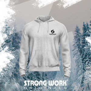STRONG WORK SPORTSWEAR - STRONG WORK CLASSIC WOMEN'S ORGANIC COTTON ZIPPED HOODED SWEATSHIRTS