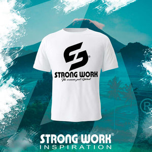STRONG WORK SPORTSWEAR -STRONG WORK SHORT SLEEVE T-SHIRT IN ORGANIC COTTON "NO PAIN NO GAIN/GRUNGE EDITION" FOR WOMEN