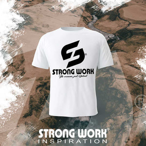 STRONG WORK SPORTSWEAR - STRONG WORK SHORT SLEEVE T-SHIRT IN ORGANIC COTTON "GRUNGE/VENI VIDI VICI" FOR MEN