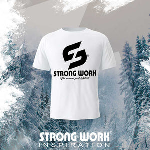 STRONG WORK SPORTSWEAR - STRONG WORK SHORT SLEEVE T-SHIRT IN ORGANIC COTTON "EVERYDAY IS TRAINING DAY" FOR WOMEN
