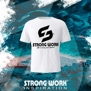 STRONG WORK SPORTSWEAR - STRONG WORK SHORT SLEEVE T-SHIRT IN ORGANIC COTTON "DO NOT TEST MY DETERMINATION" FOR WOMEN