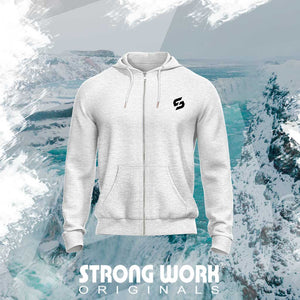 STRONG WORK SPORTSWEAR - STRONG WORK NEW CLASSIC WOMEN'S ORGANIC COTTON ZIPPED HOODED SWEATSHIRT