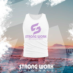 STRONG WORK ORIGINALS LAVENDER EDITION ORGANIC COTTON TANK TOP FOR MEN - STRONG WORK SPORTSWEAR