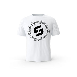 Strong Work Authentic organic cotton short sleeve T-shirt for men - WHITE