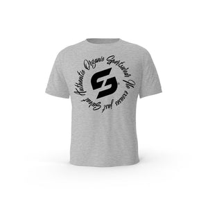Strong Work Authentic organic cotton short sleeve T-shirt for men - HEATHER GREY