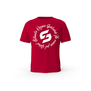 Strong Work Authentic organic cotton short sleeve T-shirt for women - RED