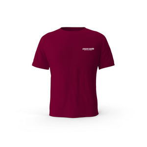 Strong Work Elite organic cotton short sleeve T-shirt for women - BURGUNDY