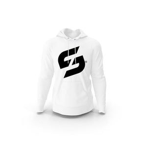 Strong Work Evolution organic cotton hooded sweatshirt for women - WHITE