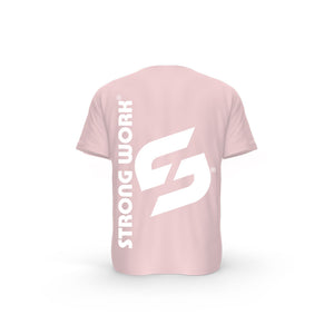Strong Work Evolution organic cotton short sleeve T-shirt for men - COTTON PINK BACK VIEW