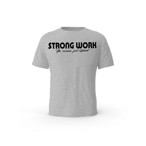 Strong Work Intensity organic cotton short sleeve T-shirt for men - HEATHER GREY