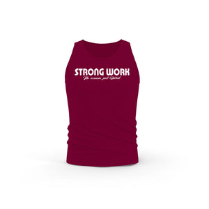 STRONG WORK INTENSITY ORGANIC COTTON TANK TOP FOR WOMEN - BURGUNDY