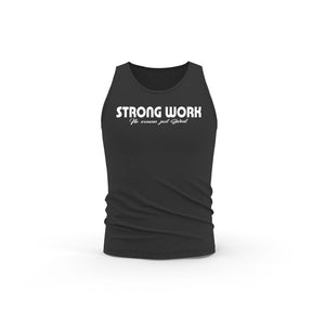 STRONG WORK INTENSITY ORGANIC COTTON TANK TOP FOR MEN - BLACK TANK TOP