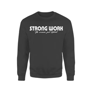 Strong Work Intensity organic cotton sweatshirt for men - Black
