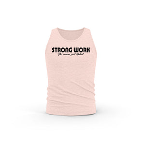 STRONG WORK INTENSITY ORGANIC COTTON TANK TOP FOR WOMEN - PINK