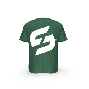 Strong Work Legend organic cotton short sleeve T-shirt for men - BOTTLE GREEN BACK VIEW
