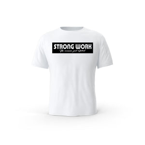 Strong Work Origin organic cotton short sleeve T-shirt for women - WHITE