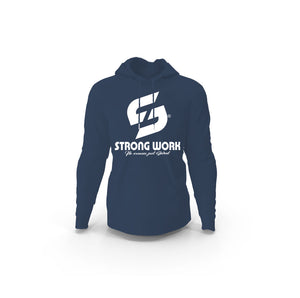Strong Work Originals organic cotton hooded sweatshirt for women - NAVY BLUE