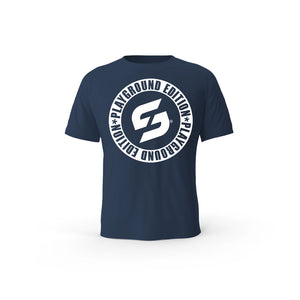 Strong Work Playground Edition organic cotton short sleeve T-shirt for men - FRENCH NAVY