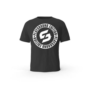 Strong Work Playground Edition organic cotton short sleeve T-shirt for men - BLACK