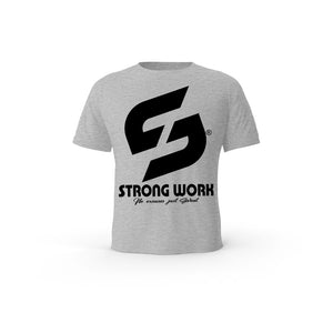 Strong Work Sensation organic cotton short sleeve T-shirt for men - HEATHER GREY