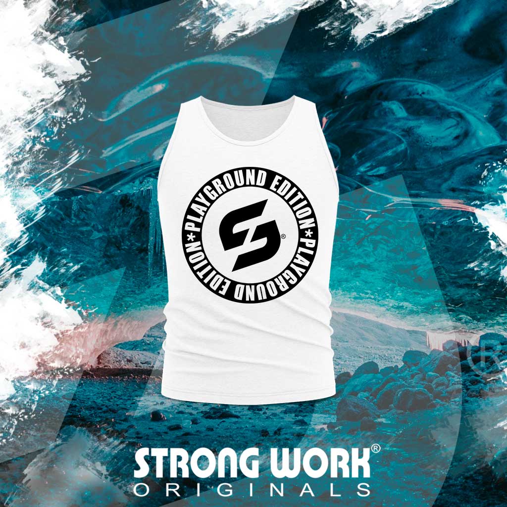 STRONG WORK SPORTSWEAR - STRONG WORK PLAYGROUND EDITION ORGANIC COTTON TANK TOP FOR WOMEN