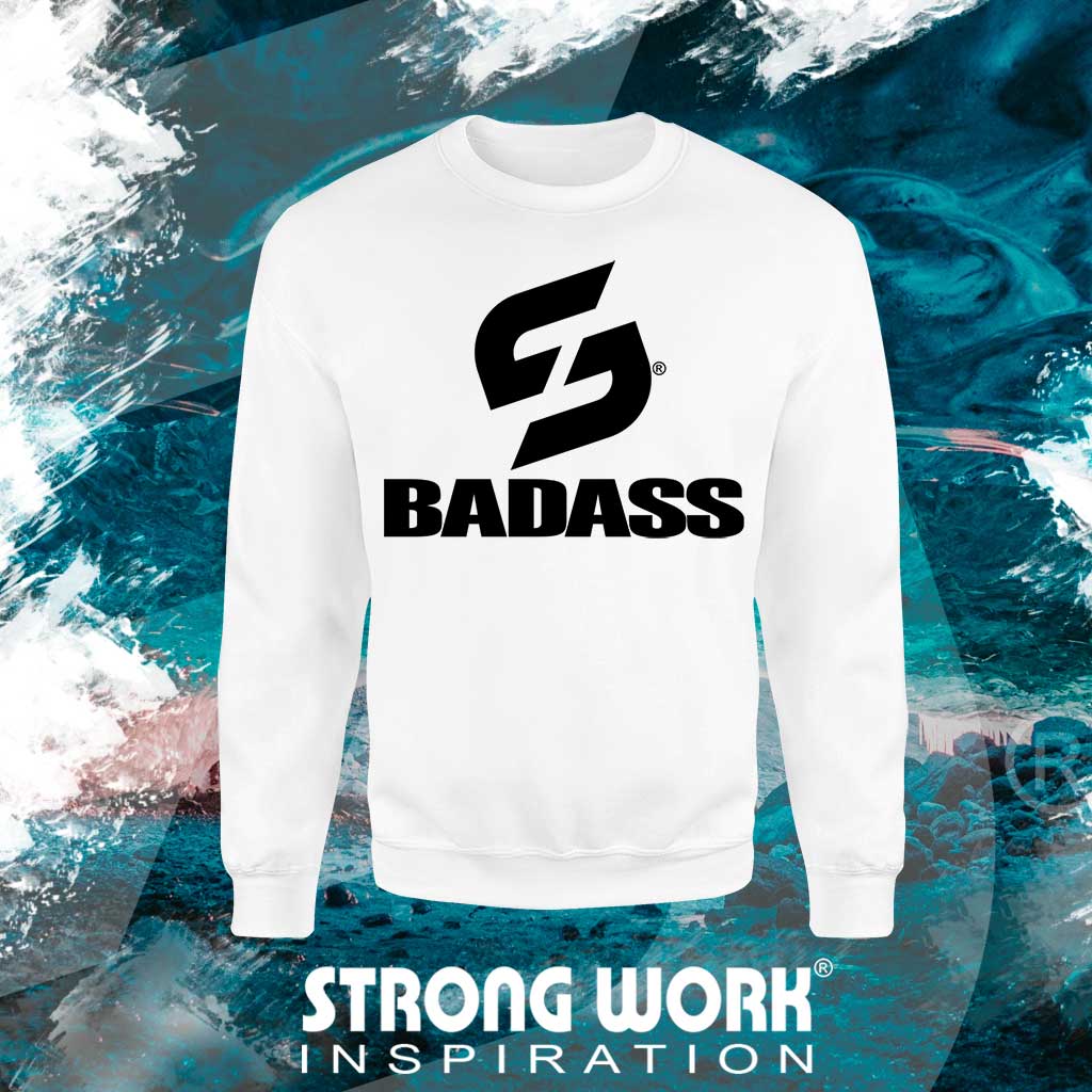 STRONG WORK SWEATSHIRT IN ORGANIC COTTON "BADASS" FOR MEN