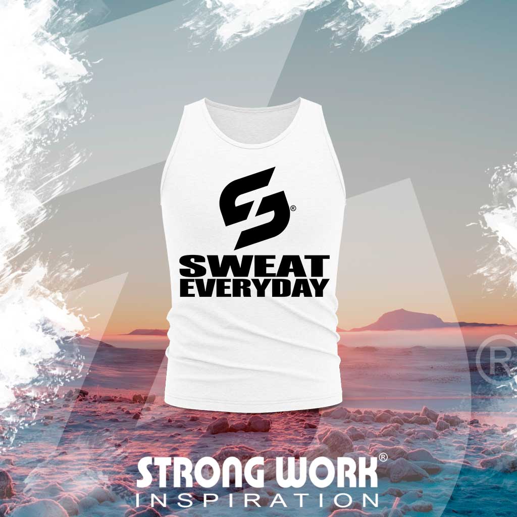STRONG WORK SPORTSWEAR - STRONG WORK TANK TOP IN ORGANIC COTTON "SWEAT EVERYDAY" FOR WOMEN