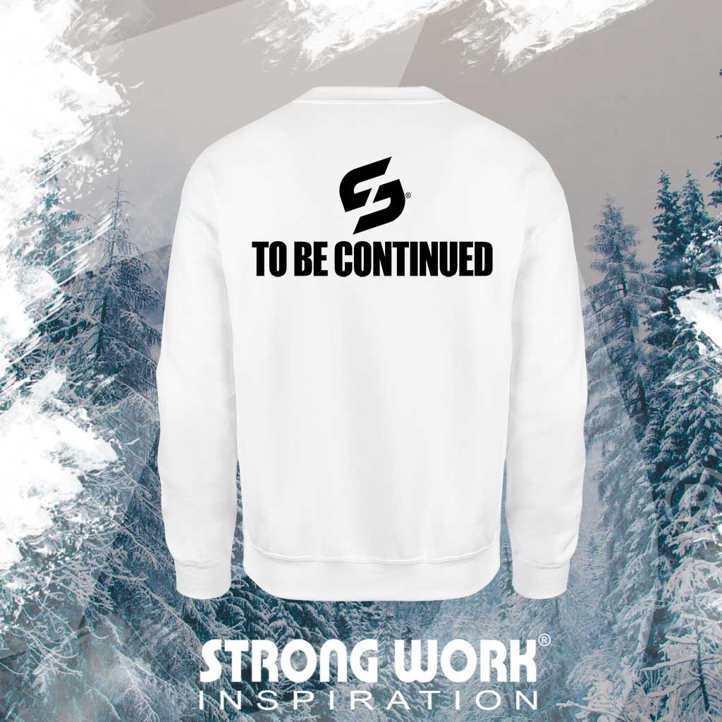 STRONG WORK SPORTSWEAR - STRONG WORK SWEATSHIRT IN ORGANIC COTTON "TO BE CONTINUED" FOR MEN - BACK VIEW