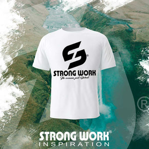 STRONG WORK SPORTSWEAR - STRONG WORK SHORT SLEEVE T-SHIRT IN ORGANIC COTTON "CROSSOVER" FOR MEN