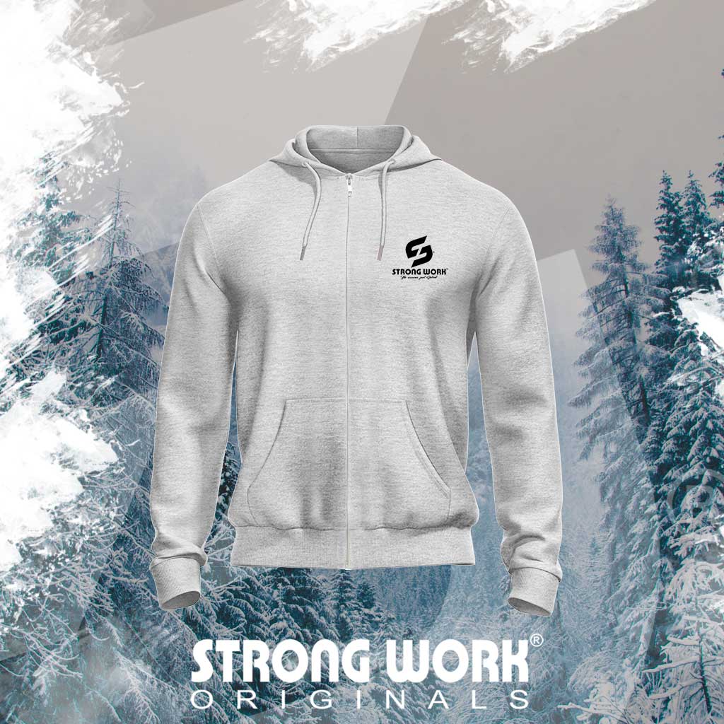 STRONG WORK SPORTSWEAR - STRONG WORK CLASSIC WOMEN'S ORGANIC COTTON ZIPPED HOODED SWEATSHIRTS