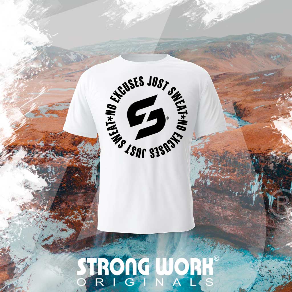 STRONG WORK SPORTSWEAR - Strong Work No excuses just Sweat organic cotton short sleeve T-shirt for women