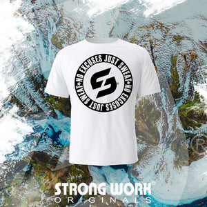 STRONG WORK SPORTSWEAR - Strong Work No excuses just sweat Black Edition organic cotton short sleeve T-shirt for women