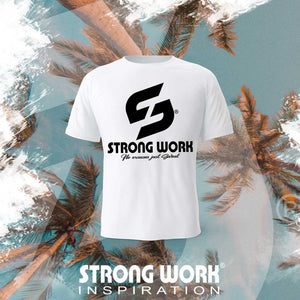 STRONG WORK SPORTSWEAR - Strong Work Inspiration No excuses just Sweat Black Edition organic cotton short sleeve T-shirt for women
