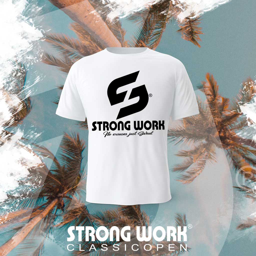 STRONG WORK SPORTSWEAR - Strong Work Classic Open organic cotton short sleeve T-shirt for men