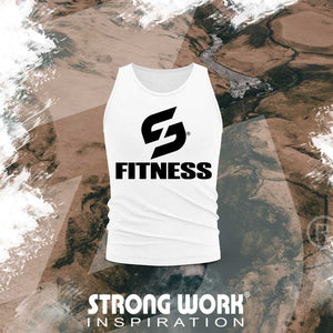 STRONG WORK SPORTSWEAR - STRONG WORK TANK TOP IN ORGANIC COTTON "FITNESS" FOR MEN