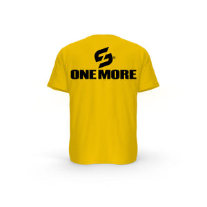 STRONG WORK SHORT SLEEVE T-SHIRT IN ORGANIC COTTON "ONE MORE" FOR WOMEN - SPECTRA YELLOW BACK VIEW