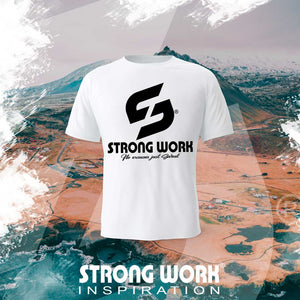 STRONG WORK SPORTSWEAR - STRONG WORK SHORT SLEEVE T-SHIRT IN ORGANIC COTTON "ONE MORE" FOR MEN