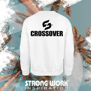 STRONG WORK SPORTSWEAR - STRONG WORK SWEATSHIRT IN ORGANIC COTTON "CROSSOVER" FOR WOMEN - BACK VIEW