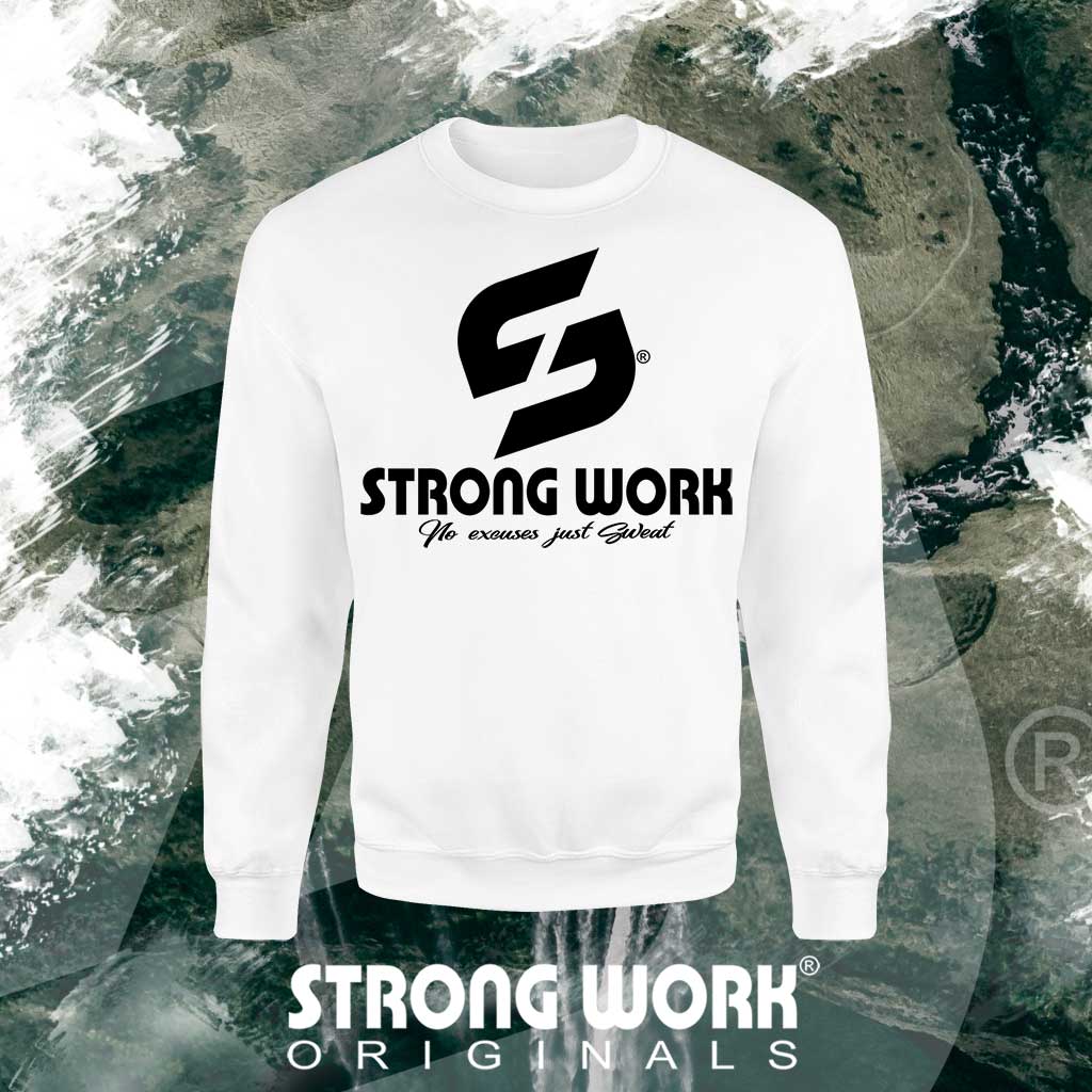 STRONG WORK SPORTSWEAR - STRONG WORK SWEATSHIRT IN ORGANIC COTTON "BODY UNDER CONSTRUCTION" FOR WOMEN