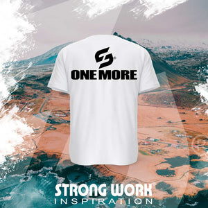 STRONG WORK SPORTSWEAR - STRONG WORK SHORT SLEEVE T-SHIRT IN ORGANIC COTTON "ONE MORE" FOR MEN - BACK VIEW