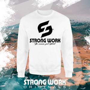 STRONG WORK SPORTSWEAR - STRONG WORK SWEATSHIRT IN ORGANIC COTTON "I DON'T HAVE TIME FOR REGRETS JUST FOR WORKOUT" FOR WOMEN