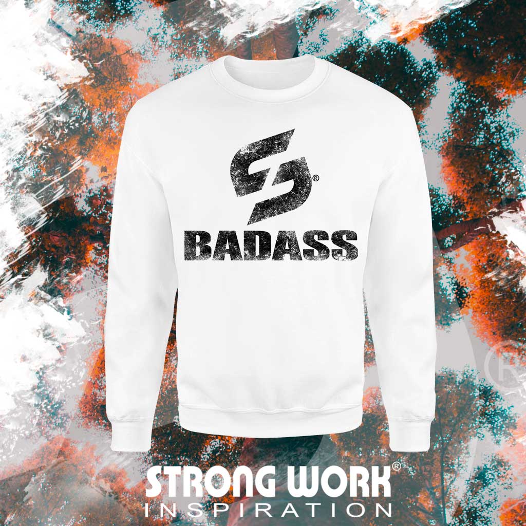 Strong Work Badass "Grunge Edition" organic cotton sweatshirt for women