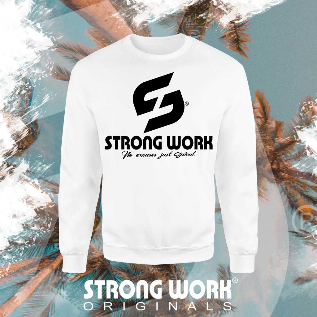 STRONG WORK SPORTSWEAR - STRONG WORK SWEATSHIRT IN ORGANIC COTTON "CROSSOVER" FOR MEN