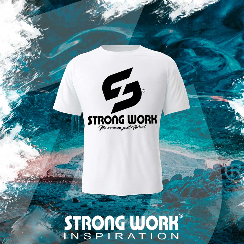 STRONG WORK SPORTSWEAR - STRONG WORK SHORT SLEEVE T-SHIRT IN ORGANIC COTTON "DO NOT TEST MY DETERMINATION" FOR WOMEN