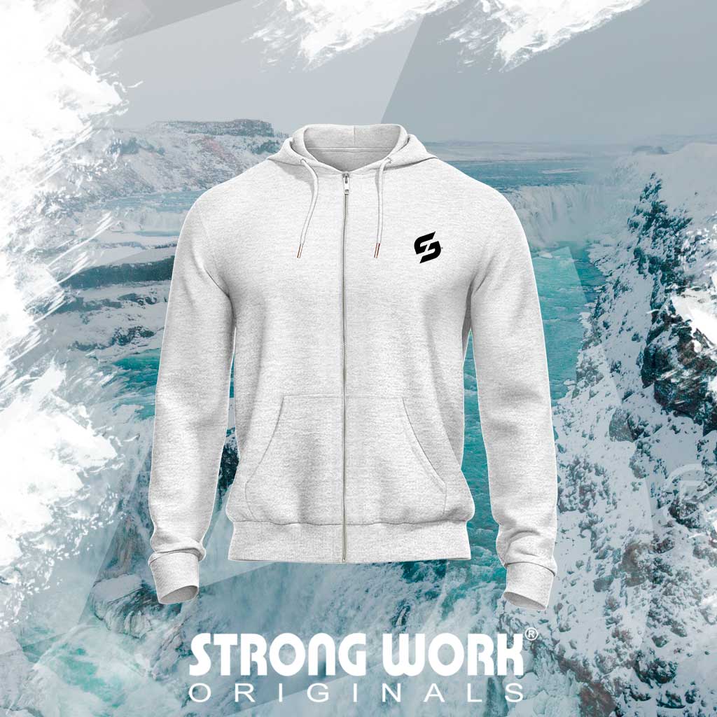 STRONG WORK SPORTSWEAR - STRONG WORK NEW CLASSIC WOMEN'S ORGANIC COTTON ZIPPED HOODED SWEATSHIRT