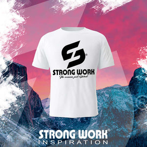 STRONG WORK SPORTSWEAR - STRONG WORK SHORT SLEEVE T-SHIRT IN ORGANIC COTTON "ONE MORE" FOR WOMEN