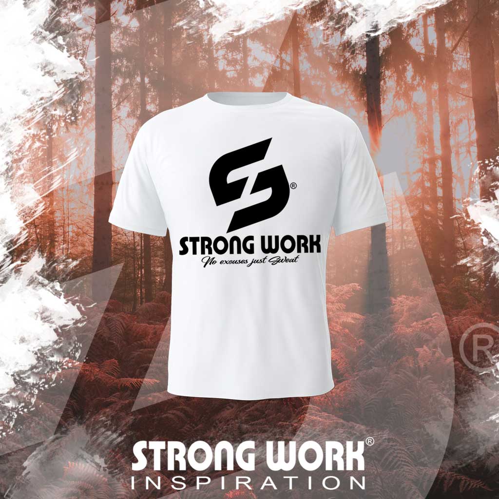 STRONG WORK SPORTSWEAR - STRONG WORK SHORT SLEEVE T-SHIRT IN ORGANIC COTTON "FITNESS" FOR WOMEN
