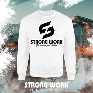 STRONG WORK SPORTSWEAR - STRONG WORK SWEATSHIRT IN ORGANIC COTTON "DO NOT ASK ME IF I'M TIRED BUT IF I'M DONE" FOR WOMEN