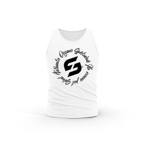 STRONG WORK AUTHENTIC ORGANIC COTTON TANK TOP FOR MEN - WHITE TANK TOP